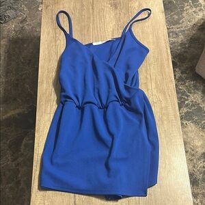 Stylish Blue Sleeveless Romper